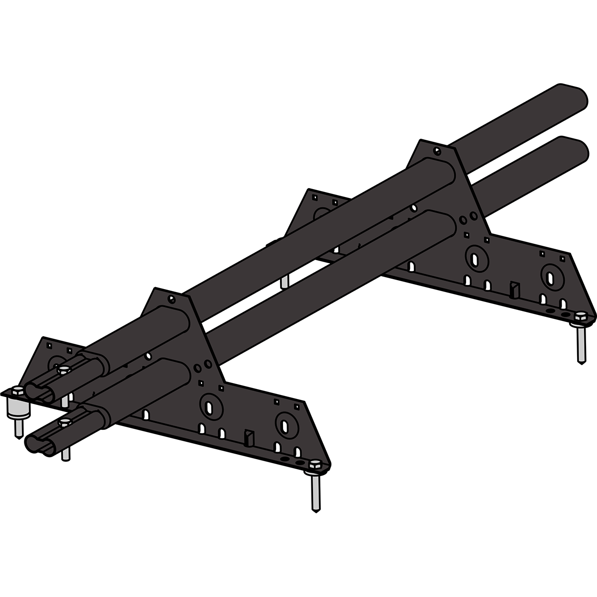 snegozaderzhatel-prestige-zn-4525-oval-12m-next-ral-8017-korichnevyy Снегозадержатель PRESTIGE ZN 45*25 (овал) 1,2м NEXT фальц RAL 8017  (коричневый) — изображение 1