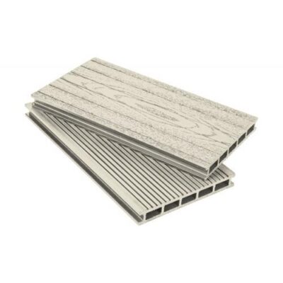 Террасная доска Grand Line 160 мм вельвет и тиснение Слоновая Кость 3 м